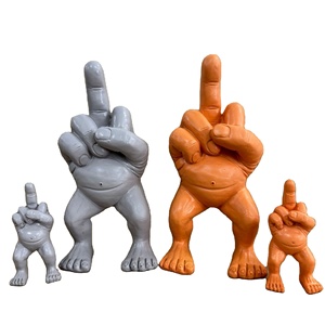 Decorazione Divertente in Resina all'Ingrosso con Dito Medio, Regalo Scherzoso per l'Ufficio - Product Image 1