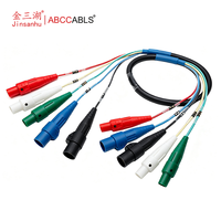 Cable de Alimentación Camlock de 5 Hilos ABCCABLS para Entretenimiento en Escenarios, Cable Cam-Lock con Código de Color Rojo, Blanco, Azul, Negro y Verde