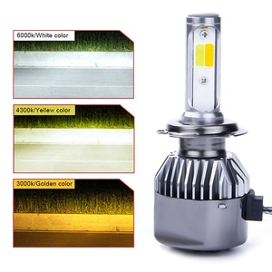 Bombillas LED para Faros Delanteros de Automóvil A8 <span class=keywords><strong>Plus</strong></span> con Chip COB Tricolor, 3 Colores, H4, Luz Alta/Baja, 3000K, 4300K, 6000K, Amarillo, Blanco - Product Image 1