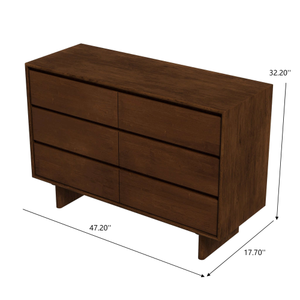 Dubrovnik Modern Solid Wood Eco-Friendly Dresser with <b>6</b> <b>Drawers</b> for Bedroom & Living Room - Product Image 6