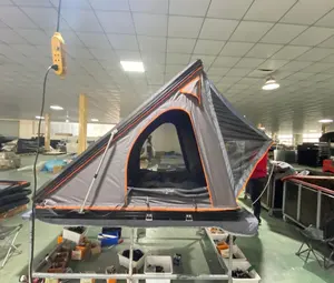 Camping Aluminum 3-4 person Roof Top Tent Car Rooftop Tent Triangle Clam shell Hard Shell Roof Top Tent