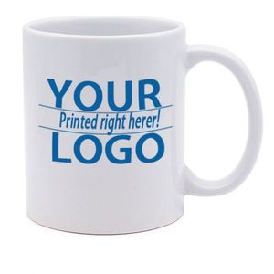 Taza de Cerámica Blanca Lisa con Logotipo Personalizado Impreso, Tazas de Té y Café con Sublimación de Logotipo Personalizado, Precio Económico - Product Image 1