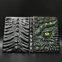 Carnet Magique Rigide en Résine avec Œil de Dragon en Relief 3D pour D&D, Dungeons & Dragons, Journal de Campagne de Jeu de Rôle de Table, Idéal comme Cadeau ou Journal Intime