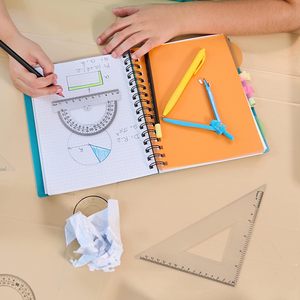 Công cụ hình học toán học đại bàng tyr7010l, bộ 4 miếng, bao gồm thước kẻ tuyến tính, thước đo góc để vẽ và soạn thảo học sinh - Product Image 5