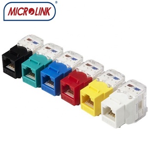 AMP loại 180 độ UTP Cat6 ABS nhà ở toolless Keystone Jack RJ45 8P8C Krone nữ Modular kết nối - Product Image 6