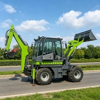 Pengiriman Cepat Backhoe Loader 4WD Multifungsi untuk Ruang Sempit Backhoe Loader Hidrolik Diesel untuk Tambang Backhoe Loader