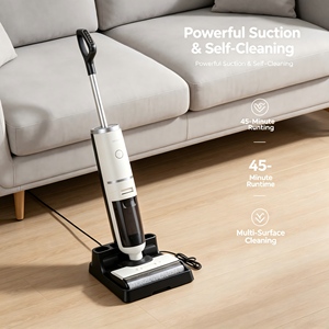 Aspiradora y Mopa Todo en Uno con Diseño Reclinable 180 Grados, Limpieza en Húmedo y Seco, Inalámbrica e Inteligente para Pisos - Product Image 1