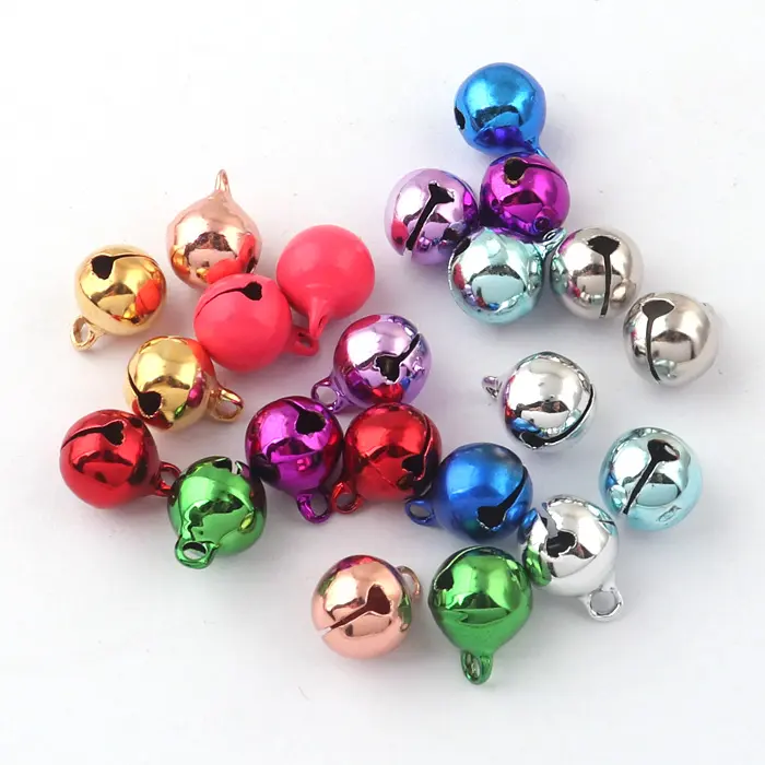 Colorful Christmas Decorations Bell Metal Diy Craft Christmas Tree Decoration Jingle Bells For Gift Festival Party-10mmx13mm