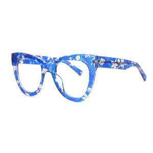 Gafas <span class=keywords><strong>de</strong></span> acetato <span class=keywords><strong>de</strong></span> Marco grande Trendyy americano europeo pequeño verde fresco Floral 58043 Diamante <span class=keywords><strong>de</strong></span> moda <span class=keywords><strong>para</strong></span> mujeres y familia - Product Image 5