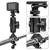 Takenoken métal pinces boule adaptateur support vélo vélo guidon pince Moto montage pour Go Pro Action caméra moto support