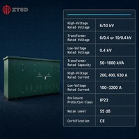 Unité de substation compacte à transformateur en coffret européen, directement de l'usine, avec unité de distribution annulaire, certifiée CE