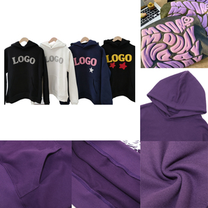 Sudaderas con Capucha para Hombre de Alta Calidad, 100% Algodón, Estilo Urbano, Gruesas de 450 g/m², con Estampado Puff - Product Image 1