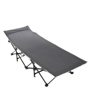 Lit de camping pliable portable, design rectangulaire simple avec support pour la sieste en extérieur ou au bureau, usage S33 - Product Image 2