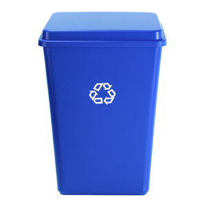 Cestino per rifiuti blu quadrato da 132,5 litri, contenitore per la raccolta differenziata per uso ufficio - Product Image 2