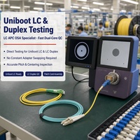 Microscope à fibres optiques de paillasse Uniboot LC Duplex End Face Inspector 50X 200X pour inspection des bords céramiques sans rotation, idéal pour les usines de câbles