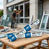 Adhésif PU haute performance 600 ml, mastic silicone neutre, résistant et flexible pour la construction/le travail du bois/le transport