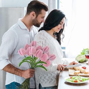 200 pièces de tiges de chenille Tulip 30 cm vertes et roses, pour la création de fleurs, le jardinage, les loisirs créatifs et le bricolage - Product Image 6