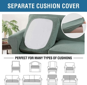 Newest 3 Pieces Couch <strong>Covers</strong> for 2 <strong>Cushion</strong> Couch Stretch Sofa Slipcover with 2 Extra <strong>Large</strong> Seat <strong>Cushion</strong> <strong>Covers</strong> - Product Image 4