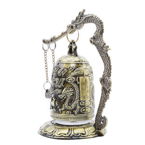 Kiyo — décoration de maison Antique en alliage de Zinc, décoration exquise, Vintage, fente en Bronze, <span class=keywords><strong>Dragon</strong></span> sculpté, cloche <span class=keywords><strong>bouddhiste</strong></span>, Artware géomantique chinois - Product Image 5