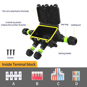 Boîte de jonction étanche IP68 en nylon à 4 voies EW-M2068-4TA pour connecteur de câblage de moto et éclairage LED de <span class=keywords><strong>jardin</strong></span> - Product Image 4