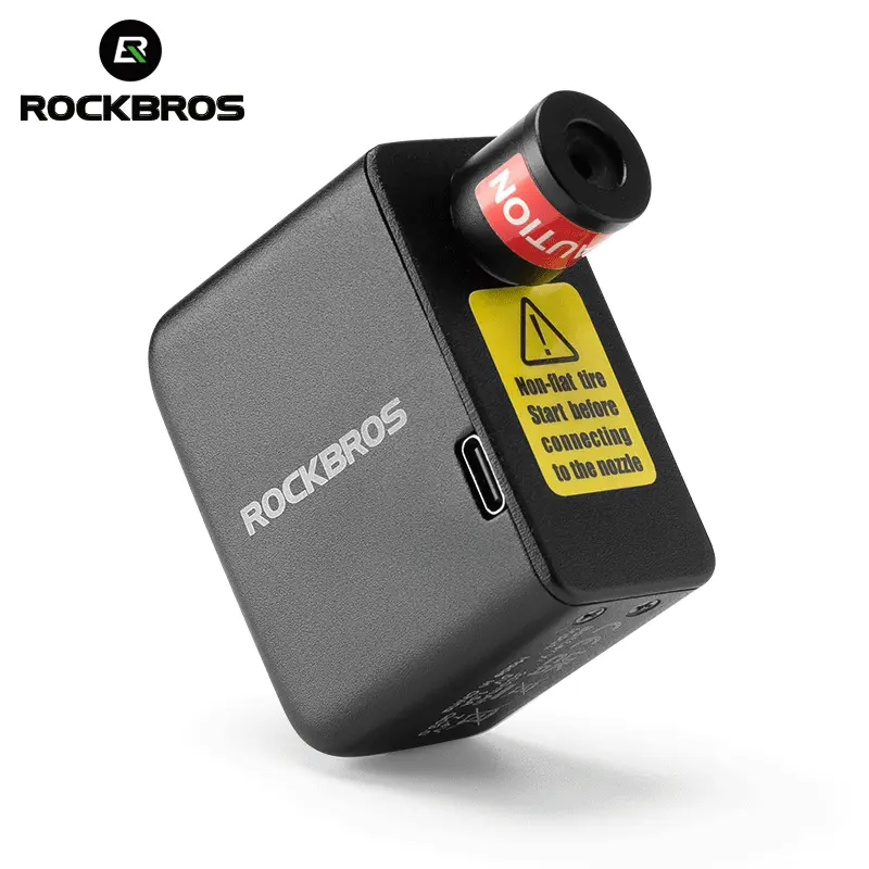 ROCKBROS pompa sepeda Mini, portabel Inflator listrik tekanan tinggi Mini pompa sepeda listrik otomatis