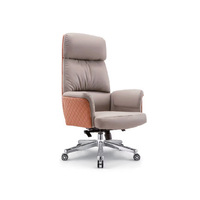 Chaise de bureau de direction moderne de luxe, dossier haut, ergonomique, pivotante, réglable en hauteur, en PU