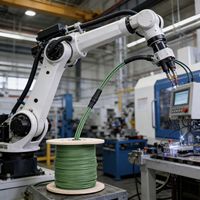 Kabel Robot Encoder Berpelindung Ganda, Kabel Servo Fleksibel, Transmisi Data Kecepatan Tinggi, Tembaga Berlapis Timah, Kabel Rantai Tarik PUR 4 Inti