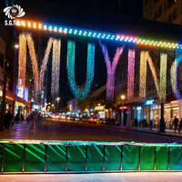 Fontaine murale numérique programmable en acier inoxydable de taille personnalisée pour extérieur, 110-230V, pour grands projets municipaux