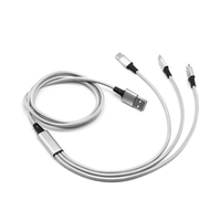 Câble de charge USB multi-ports avec logo personnalisé, 3 en 1, 5 en 1, cordon de chargeur, cadeau promotionnel pour téléphone et batterie externe