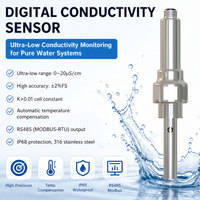 Sensor Konduktivitas Digital Anti-Interferensi K=0.01 RS485 EC Probe Pendingin Cairan Pusat Data PG25 OEM IP68 Baja Tahan Karat 316