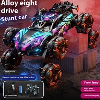 6 ruedas de aleación RC coche 4WD transformar Control remoto Drift Stunt todoterreno escalada camión volquete juguete recargable para niños