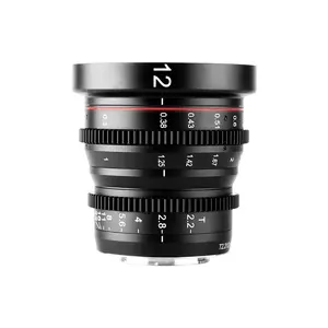 Meike MK 12MM T2.2 Large Aperture Manual Focus Cine Lens for Micro Four Thirds (MFT, M4/3) Mount for Olympus Panasonic Lumix