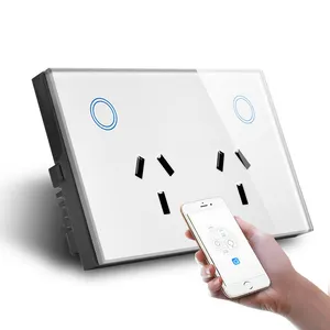 Oem Odm Smart Wifi Muur Touch Elektrische Australië Au Socket Met Stalinite Panel