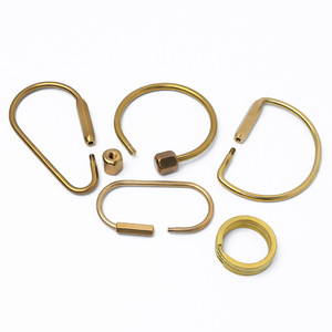 Moschettone a vite ovale a goccia in ottone all'ingrosso a forma di <span class=keywords><strong>D</strong></span> per accessori borse, portachiavi e ganci staccabili per chiavi dell'auto - Product Image 5