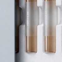 Boîte rigide blanche personnalisée pour flacons de peptides avec logo estampé à chaud sur mousse