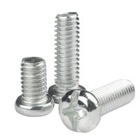 M5 * 14mm baja karbon Class4.8 Class10.9 Class12.9 seng lapis tombol lubang silang galvanis baut kepala DIN7985
