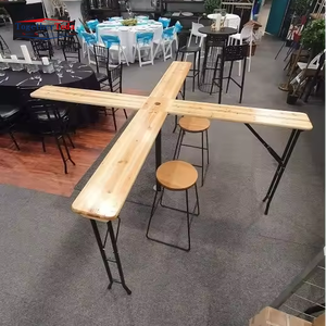 Mesa de Picnic Plegable de Madera Cruzada de Alta Calidad para Exteriores, Tamaño Personalizable - Product Image 4