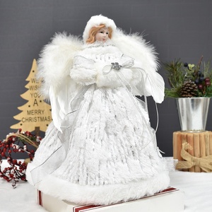 Handmade Christmas Figurines & Toys by Artist Santa Claus Grandma <b>Angel</b> <b>Ornaments</b> for Tree Top & Window Home Crafts - Product Image 5