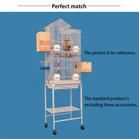 Grande cage à oiseaux en fer pour l'extérieur cage à oiseaux mobile avec roues vente en gros