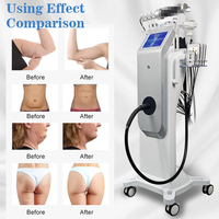 Appareil de massage par vibration 80K, thérapie par vide 9 en 1, drainage lymphatique par cavitation, rouleau à billes interne, machine de cavitation 40K, machine de cavitation 80K