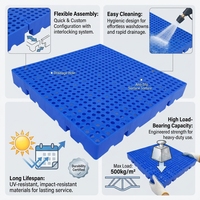 Plancher en plastique à lattes assemblé pour volailles, poulets, canards, porcs, vaches et moutons – Idéal pour l'élevage