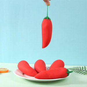 High Quality TPR Simulated Vegetable Pepper Squishy Stick Stretchy Decompression Sensory <b>Squeeze</b> Toy for Kids and Adults - Product Image 3
