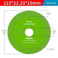 Disque de meulage abrasif de 4,5 pouces (115 mm), disque de coupe pour verre, diamant, jade, cristal