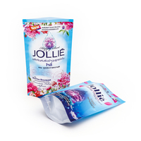 Sachets personnalisés pour lessive en dosettes et adoucissant textile – Sachet refermable à fermeture éclair, haute barrière, pour détergent