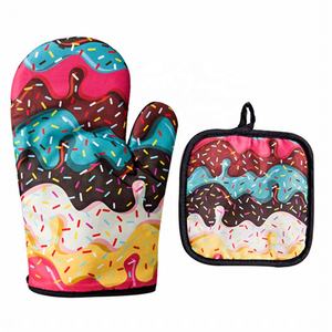 2026 Custom Printed Design Sweet Kitchen <b>Cooking</b> Gloves Polyester Oven Mitts <b>Pot</b> Holder Set Eco-Friendly Durable Microwave Safe - Product Image 6