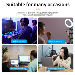 Micrófono condensador con cable USB para Karaoke, dispositivo de grabación para juegos de escritorio, <span class=keywords><strong>vlogging</strong></span>, YouTube, vídeo en vivo - Product Image 5