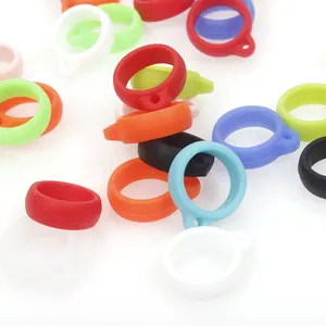 13Mm Anti-Verloren Siliconen Ring Lanyard Accessoires Kleurrijke Siliconen Cirkel Houder Voor Pennen