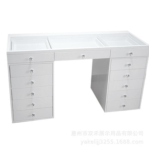 Hiện đại điều Hành Văn phòng máy tính tủ quần áo bảng với dưới ngăn kéo kính gỗ Bảng cho phòng ngủ khách sạn phòng khách lưu trữ tính năng - Product Image 3