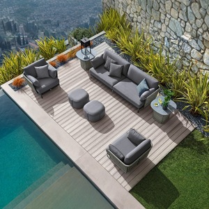 Sofá Nórdico de Aleación de Aluminio para Exteriores, Ideal para Patio, Hotel, Villa, Jardín al Aire Libre, Departamento de Ventas, Terraza de Descanso, Diseño Exclusivo - Product Image 1