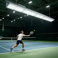 Lámpara LED Lineal para Canchas Deportivas Chino con Garantía de 3 Años, 200W, Ángulo Ajustable de 90 Grados, de Aluminio, para Tenis, con Clasificación IP65, 6000K